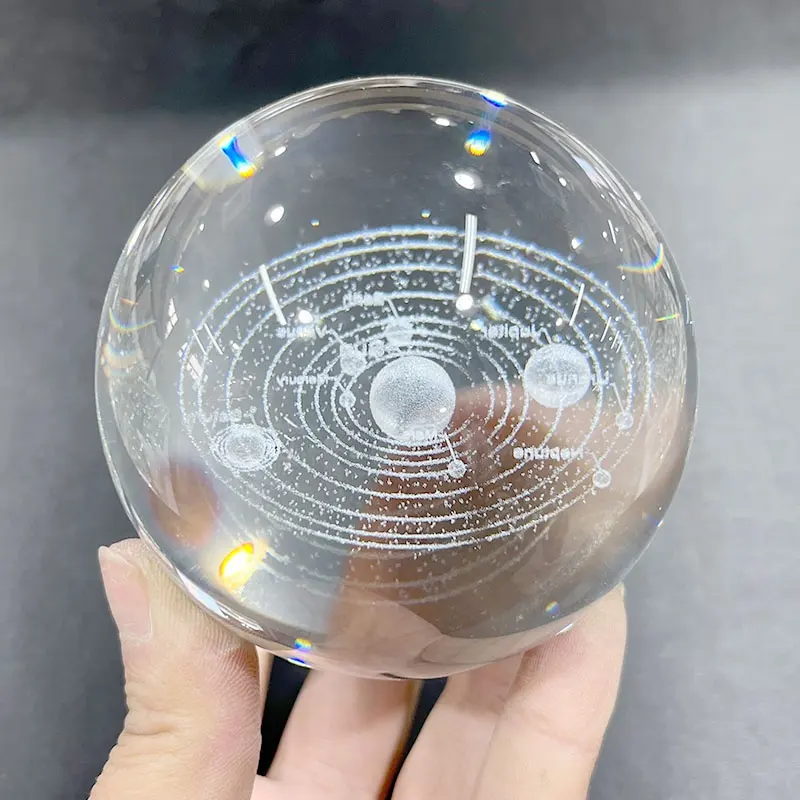 Großhandel heiß begehrter Glaskugel Milchstraße Galaxy 3d-Lasergravur Unser Lieben Engelfrau Kristallkugel zum schenken als Souvenir