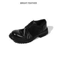 Retro Britischer Stil Pferdeleder Derby-Schuhe Herren Formelle Business Echtleder Atmungsaktive Schnürschuhe Handgefertigte Casual Herbstschuhe