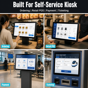 <span class=keywords><strong>Moniteur</strong></span> tactile tout-en-un de 23,6 pouces, terminal de point de vente industriel, machine à fixation murale pour la vente au détail et la gestion des billets - Product Image 6