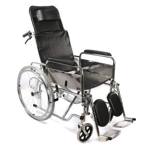 Silla de Ruedas Manual Médica con Respaldo Alto, Totalmente Reclinable, Desmontable, Plegable, Ligera, con Reposapiés Ajustable - Product Image 5