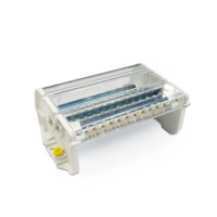 Bornier de connecteur de circuit de rail Din à 4 étages Barre omnibus en laiton Boîte de borniers de distribution d'énergie