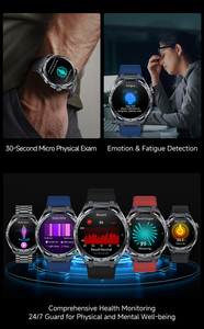 Reloj Inteligente Deportivo de Acero Inoxidable ET474 IP68 Resistente al Agua con Linterna, ECG, Monitor de Frecuencia Cardíaca y Presión Arterial - Product Image 4