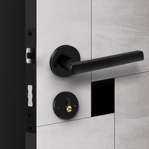 Trong nhà bằng gỗ hợp kim nhôm cửa xử lý khóa thiết lập an toàn phòng khóa cửa - Product Image 2