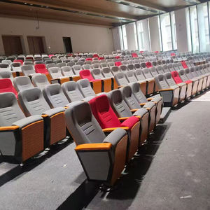 Pied indépendant avec chaises d'auditorium ventilé école théâtre studio salle de musique chaises de rangée chaises d'église - Product Image 1