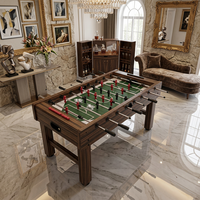 Table de baby-foot d'intérieur de luxe haut de gamme personnalisable en verre trempé pour adultes et enfants – Table de jeu et de divertissement