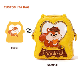 Custom Heart Window Ita Bag Matching Cartoon Pin Keychain Plush <b>Gift</b> <b>Set</b> Bolso Ita Women's Clutch Handbags for Women <b>Cheap</b> - Product Image 1