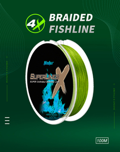 HISTAR Ligne tressée longue portée 12 brins en polyéthylène vert flottante 100M haute résistance pour la pêche en ruisseau et en rivière - Product Image 1