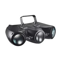 Lumière intégrée à trois yeux LED pour KTV, bar, fête et effets de scène, lampe torche 30W, commande vocale, laser rouge et vert DMX512