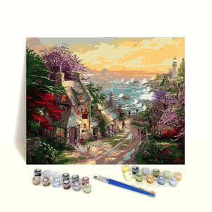 Pintura por Números Personalizada, Paisaje Brillante, Arte Popular, DIY, Hecho a Mano, <span class=keywords><strong>para</strong></span> Principiantes - Product Image 6