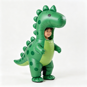 2026 OEM ODM Customized Halloween Inflatable <b>Dinosaur</b> <b>Costume</b> <b>Kids</b> Fancy <b>Dinosaur</b> Suit Blow up <b>Costume</b> Party Cosplay - Product Image 2