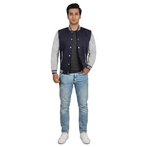 Chaquetas Personalizadas con Logotipo para Hombre, Chaqueta Casual de Béisbol, Chaqueta Universitaria de Algodón Unisex - Product Image 1