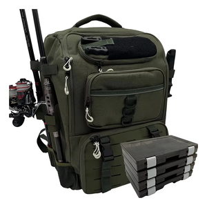 Bolsa de pesca personalizada, nailon resistente al agua, gran capacidad, aparejos de pesca, mochila para cañas - Product Image 1