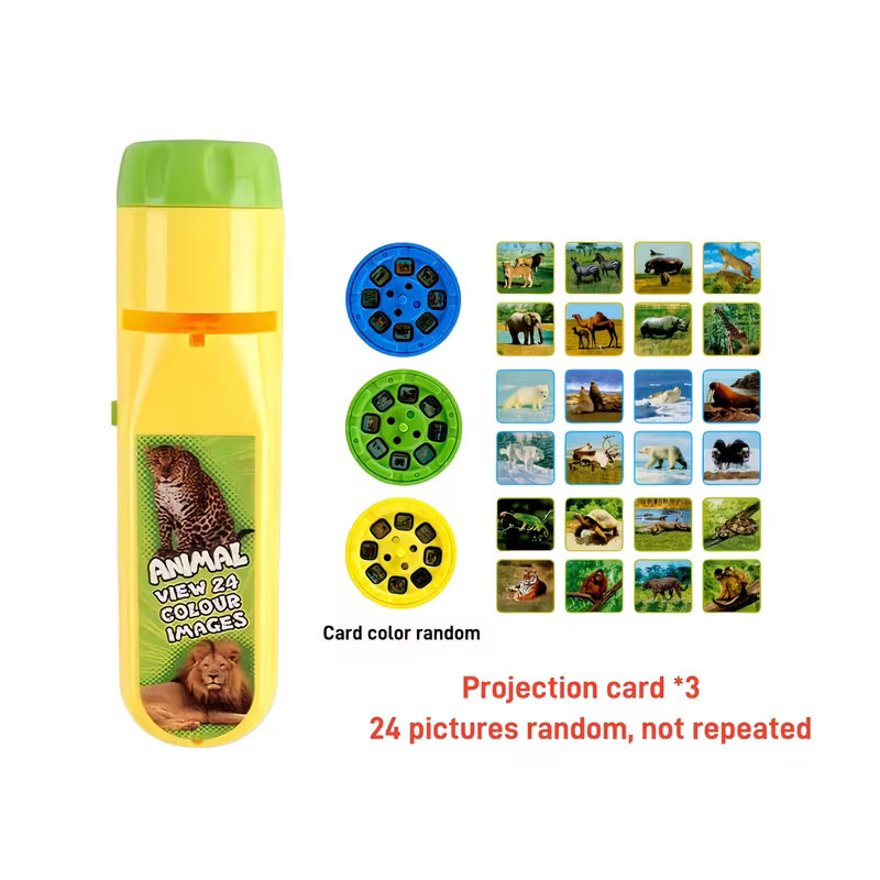 Animal-themed projection flashlight [24 images] (bagged)