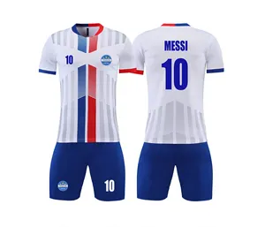 Wholesale Adult And Kids White Sports Uniform Breathable Quick-Dry Men's Soccer Kits