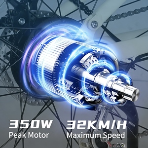 Vélo de montagne électrique 350W pour adultes, batterie au lithium amovible 36V 10.4Ah, vélo électrique urbain et aide à la mobilité - Product Image 5