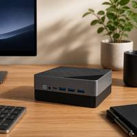Mini PC con I3-4030u, DDR3 de Doble Canal, 8G, M.2 2280 NVMe PCIe X4 SSD, Wi-Fi 6, 3 Puertos USB 3.0, 2 Puertos RJ45 de 1000M, Enrutamiento por Software
