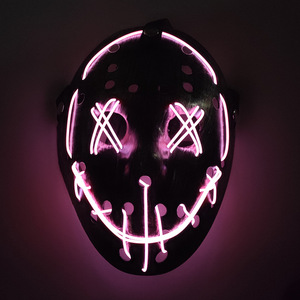 Hot New EL Luminous PVC <span class=keywords><strong>Mario</strong></span> Bunny Mask Funny Halloween Carnaval Party Item pour les événements d'horreur transfrontaliers - Product Image 3