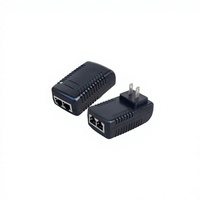 Sunsoont 48V POE Injector Adapter Power Supply 10/100Mbps Sesuai IEEE 802.3af 2 Port Kapasitas Switch 400M Full-Duplex