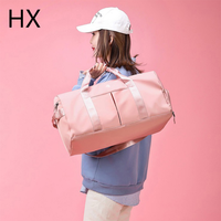 Sacs de sport de voyage pour femmes, sacs de sport à bandoulière, sacs de sport personnalisés avec logo, imperméables, bon marché, roses, avec sac à chaussures, bagages pour femmes