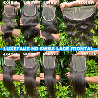 Extensions de Cheveux Naturels Brésiliens de Qualité Supérieure, Alignés dans le Sens des Cuticules, avec Closure Frontale en Dentelle, Blondes, pour Extensions
