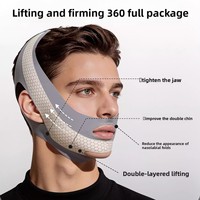 Appareil de remodelage du visage en V pour hommes avec ions négatifs pour raffermir la peau, réduire les rides et sculpter la mâchoire (double menton)