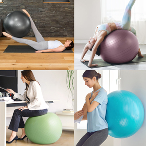Balle de yoga épaisse anti-éclatement avec logo personnalisé, équilibre suisse, pilates, entraînement de gymnastique, stabilité de la <span class=keywords><strong>grossesse</strong></span>, fitness, ballons d'exercice avec pompe - Product Image 6