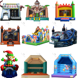 Château gonflable géant commercial avec toboggan, personnalisable en usine, vente en gros, location pour événements - Product Image 1