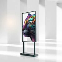 Écran d'affichage LED Totem OLED transparent tactile AI de 55 pouces, Full HD, 43 % de transmissivité, nouveau support publicitaire vidéo artistique