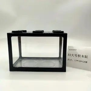 Jeneca Mini Aquarium Betta Fish Tank, Petit Fish Tank, Réservoir Acrylique Transparent de Bureau, Réservoir de <span class=keywords><strong>Poisson</strong></span> Lego, 17*10*12cm - Product Image 4