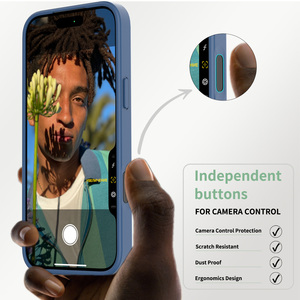 Funda Magnética Personalizada para <span class=keywords><strong>iPhone</strong></span> 18 17 <span class=keywords><strong>Pro</strong></span> <span class=keywords><strong>Max</strong></span>, Color Azul Mate, con Botón de Control de Cámara, Tacto Suave, Antigolpes, Venta al Por Mayor - Product Image 4