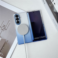 Samsung Z Fold 8 Ultra 8 7 6 5 için Lüks Gradyan Renkli Şeffaf Manyetik Telefon Kılıfı, Darbeye Dayanıklı Sert PC Arka Kapak