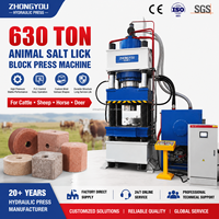 Presse hydraulique 630T pour la fabrication de blocs de sel à lécher pour animaux |   Presse à briques de sel minéral pour vaches, moutons, chevaux et cerfs