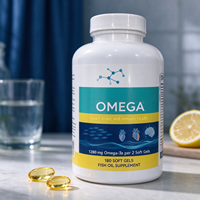 Gélules d'huile de poisson oméga 3 haute puissance OEM 690 mg avec EPA et DHA pour la santé cardiaque, la fonction cérébrale et le soutien immunitaire