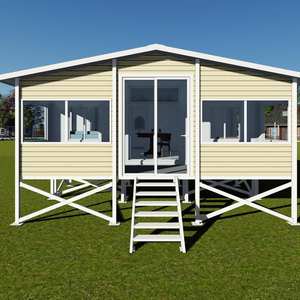 Maison préfabriquée chinoise extensible en conteneur, 2 étages, toit plat, maisonnette préfabriquée de luxe, 20-40 pieds, usage hôtelier, terrasse étanche - Product Image 4