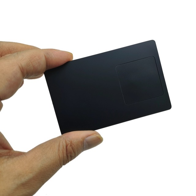 Metal NFC Mini Tag RFID Business Card for Hotel Use Compatible with All NFC Apps & Smartphones Stainless Steel Matte Black