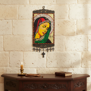 20 Cm decoración de pared con turco tela tejida con Christian ortodoxa y católica icono de Turquía - Product Image 3