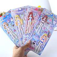 Stiker kartun desain anime lembut puffy stiker komik untuk dekorasi belakang stiker potong ciuman