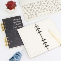 Couverture de classeur en acrylique A5 A6 à 6 trous, couverture de carnet en plastique avec film protecteur pour le bricolage