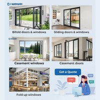 Fenêtre pliante horizontale en aluminium, design moderne, multifonctionnelle, vitre teintée insonorisée pour la maison