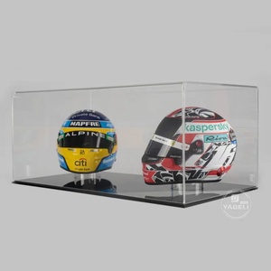 High Quality Clear Acrylic Football Helmet Display Case for <b>Model</b> Cars Mini Helmets Custom Size Thickness YAGELI Brand Home - Product Image 5