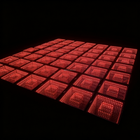 Dalles de sol LED professionnelles à effet miroir infini Abyss, magnétiques et portables, pour la décoration de discothèques et de lieux de divertissement