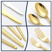 Ensemble de couverts occidentaux en acier inoxydable 304 de style européen, finition miroir minimaliste nordique moderne, élégant et compatible lave-vaisselle