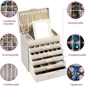 Luxury Classic Design Leather Handmade Pink Jewelry <b>Box</b> Organizer Storage <b>Box</b> for <b>Necklace</b> Ring-Premium Wood Gift - Product Image 6