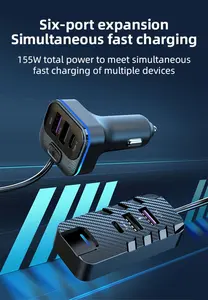 66W USB Tipo C <span class=keywords><strong>Cargador</strong></span> <span class=keywords><strong>de</strong></span> coche QC3.0 <span class=keywords><strong>Cargador</strong></span> <span class=keywords><strong>de</strong></span> carga <span class=keywords><strong>de</strong></span> teléfono <span class=keywords><strong>celular</strong></span> rápido <span class=keywords><strong>para</strong></span> iPhone Samsung <span class=keywords><strong>Xiaomi</strong></span> - Product Image 2