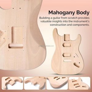GALYDA DIY <b>Electric</b> Guitar <b>Kit</b> 6 Strings poplar Body Maple Neck Unfinished All Parts Included Build Your Own - Product Image 3