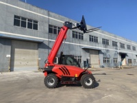 Chariot télescopique compact, capacité de charge de 2,5 tonnes, direction à crabe, pour entrepôt et chantier