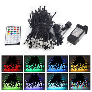 Luzes de Festa <span class=keywords><strong>LED</strong></span> RGB à Prova d'Água para Exterior 66FT 50 LEDs com Soquete Padrão dos EUA Luzes de Fada <span class=keywords><strong>LED</strong></span> Seguras e Inquebráveis - Product Image 1