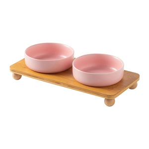 Produttore di Accessori per Animali Domestici Doe, Ciotola per Cani e Gatti in Ceramica con Cornice in Legno, Vari Colori, Vendita all'Ingrosso - Product Image 6