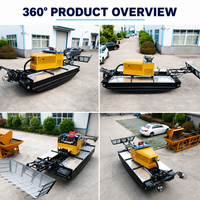 Récolteuse automatique amphibie hydraulique pour débris et plantes aquatiques, avec pompe et moteur, pour la récupération de plantes et algues aquatiques de surface