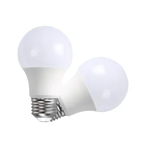 מכירה לוהטת אלומיניום ב פלסטיק led אור הנורה 10w 5w 7w 9w 12w 15w 18w B22 E27 led הנורה מנורת אור הנורה